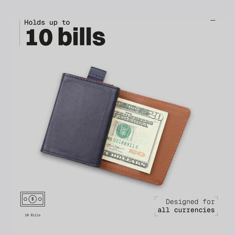 The Frenchie Co. - Speed Wallet Mini - Ultra-Slim RFID Blocking Card Holder - Full-Grain Italian Leather Minimalist Front Pocket Wallet - Quick-Access Pull Tab, Holds up to 4 Cards & Folded Cash - Image 5